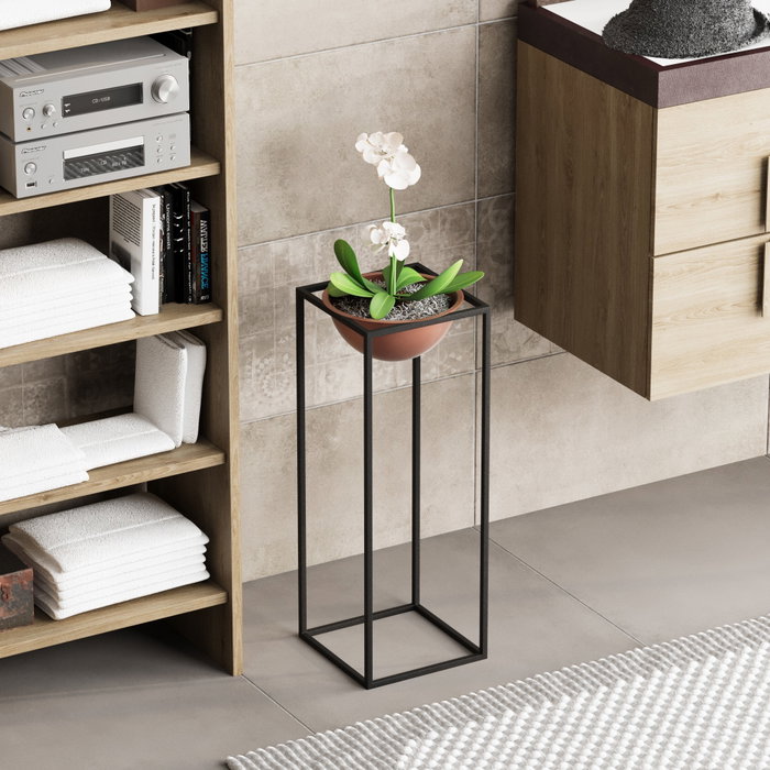 Aberto Design Maceta Decorativa GED-021-B Negro y Cobre